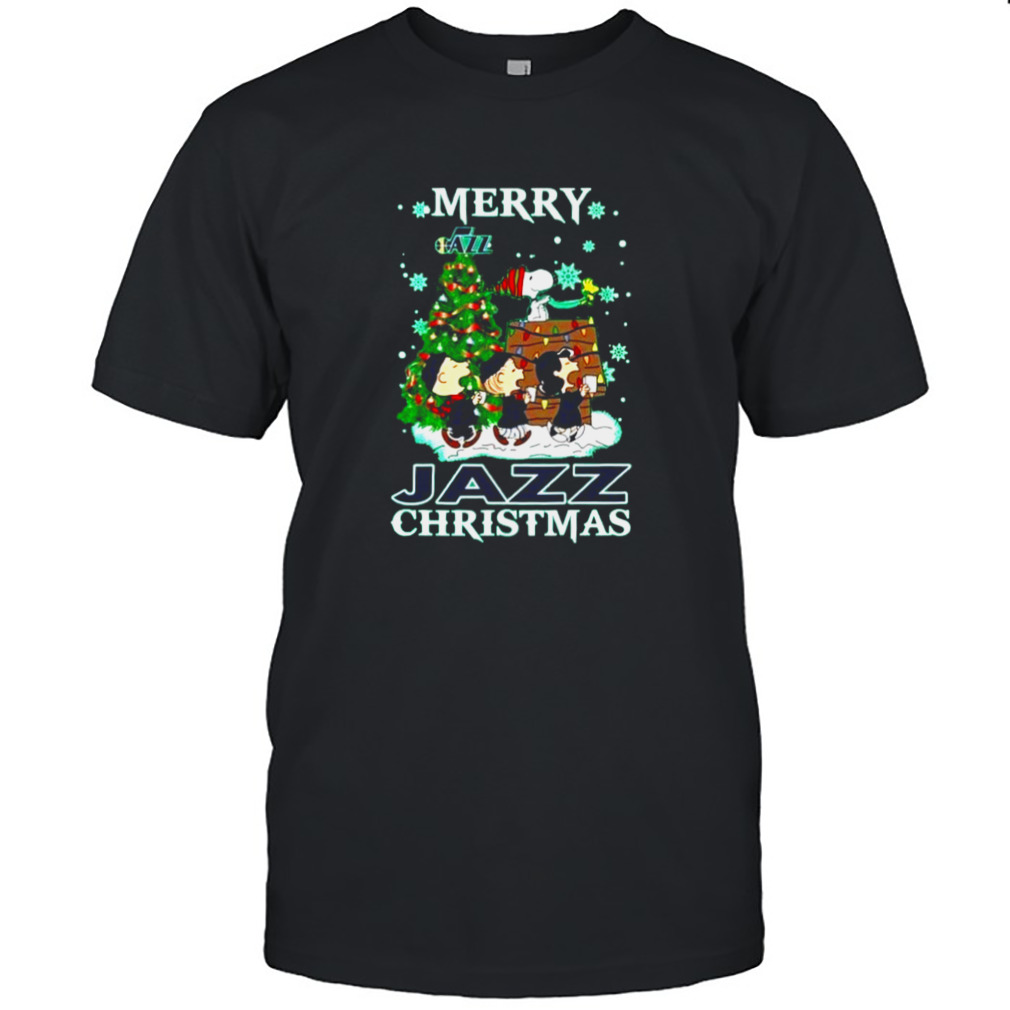 Snoopy and Friends Merry Utah Jazz Christmas shirt