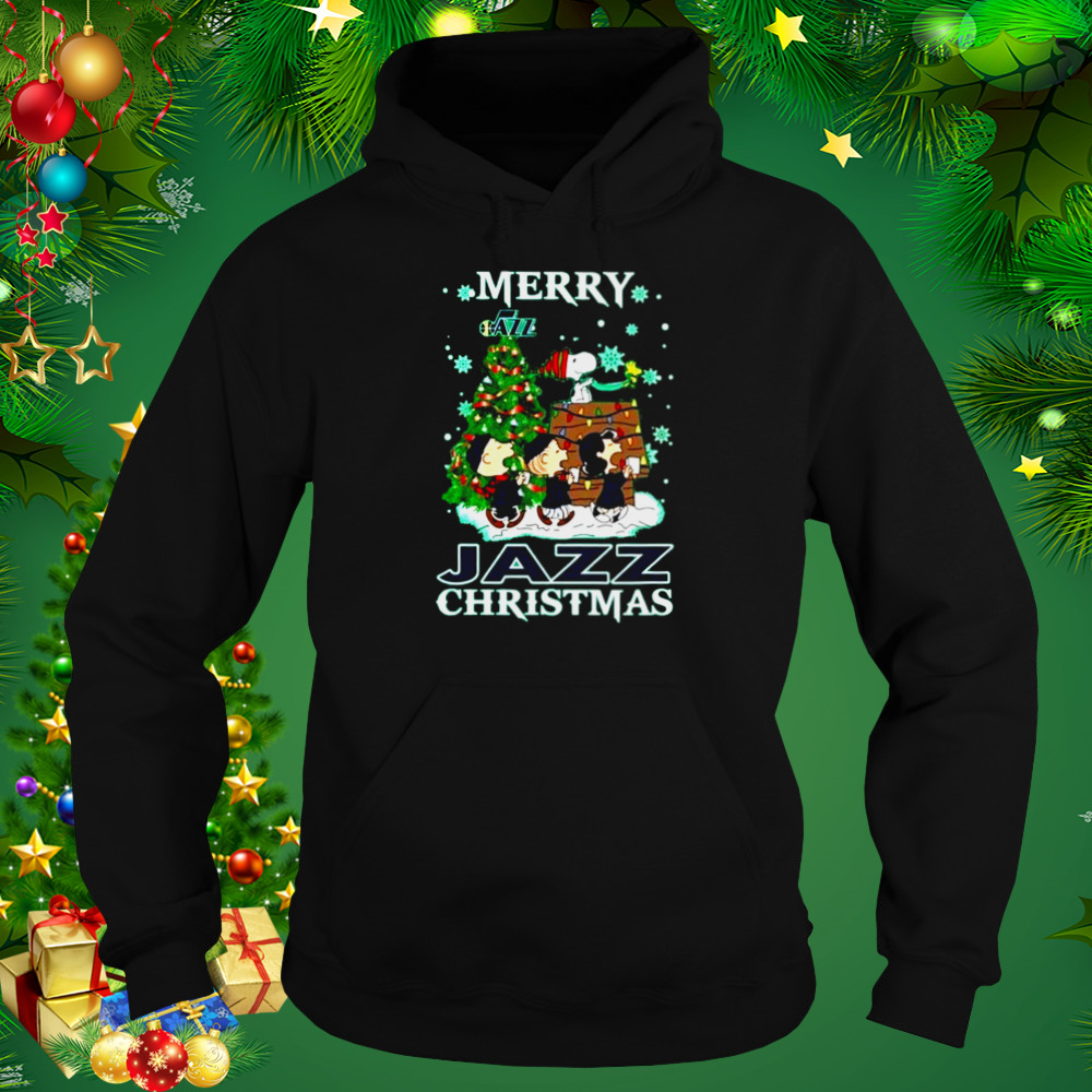Snoopy and Friends Merry Utah Jazz Christmas shirt 5 Hoodie tshirt