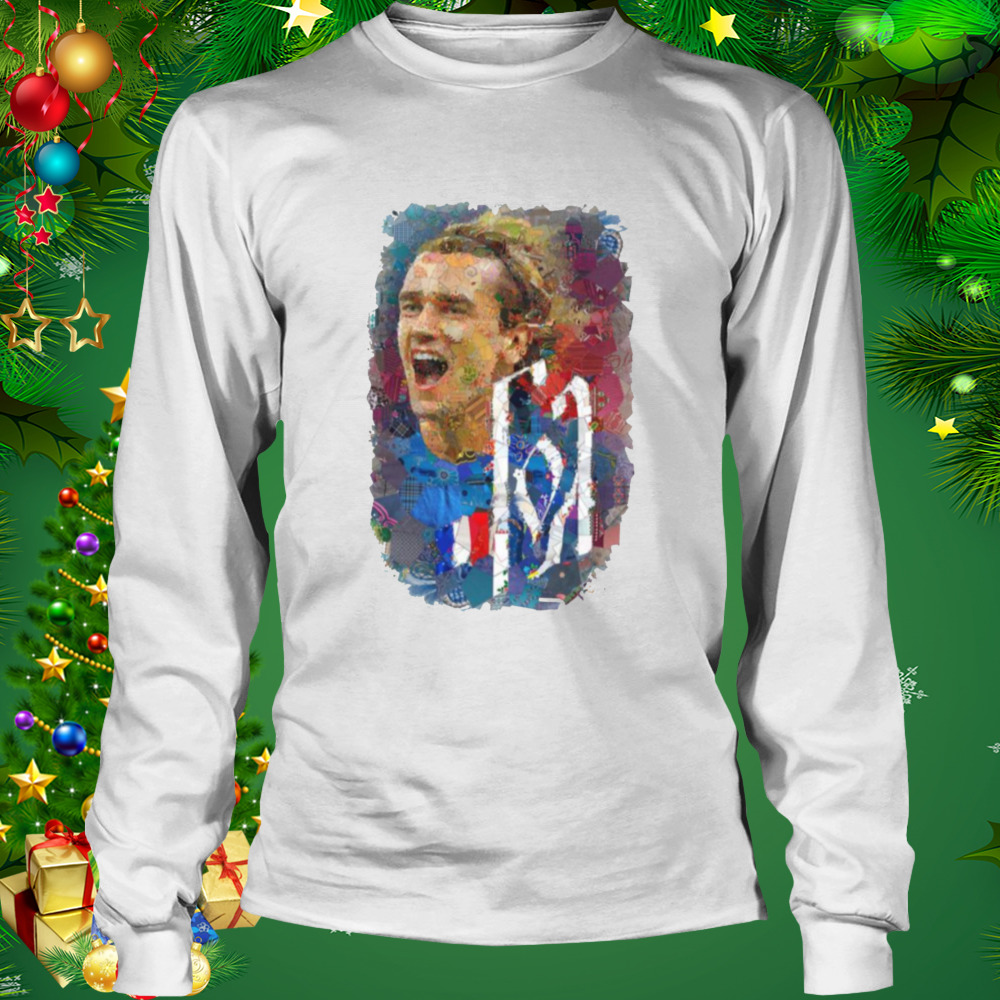 Watercolor Design Antoine Griezmann Portrait shirt 3 Longsleeve shirt