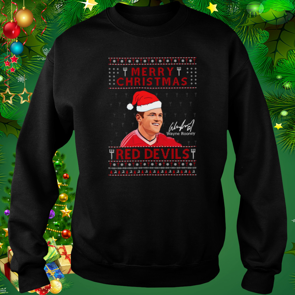 Wayne Rooney Manchester United Merry Christmas Red Devil shirt 4 Sweat tshirt