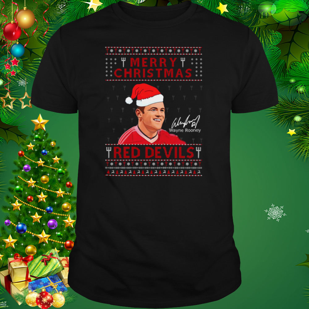Wayne Rooney Manchester United Merry Christmas Red Devil shirt 1 Unisex tshirt