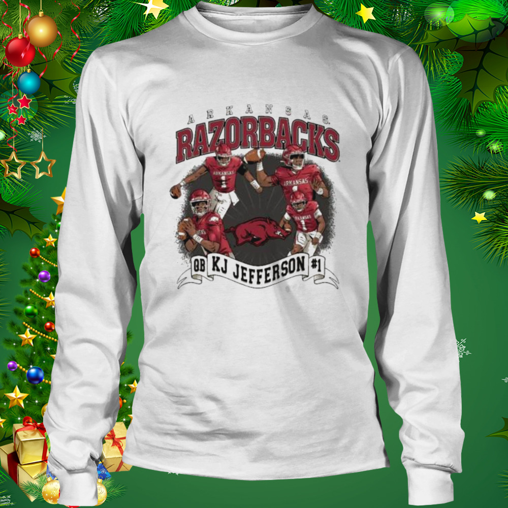 Arkansas Razorbacks QB KJ Jefferson 1 2022 shirt 3 Longsleeve shirt