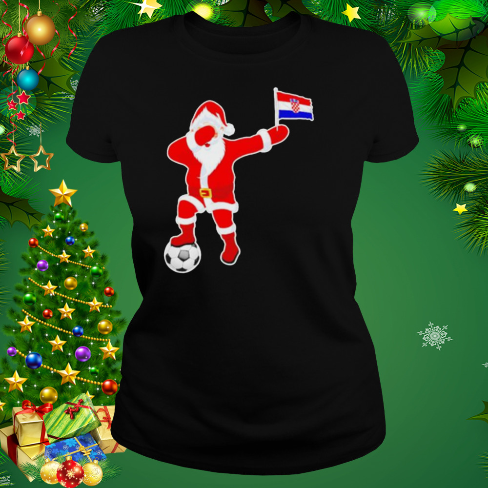 Best croatia soccer dabbing Santa Christmas Croatian flag shirt 2 Women's tshirt