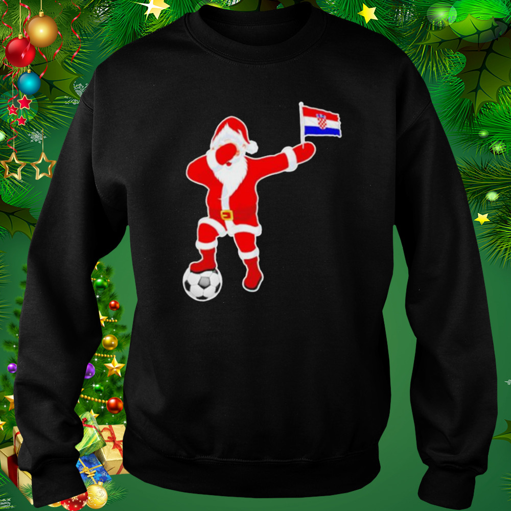 Best croatia soccer dabbing Santa Christmas Croatian flag shirt 4 Sweat tshirt