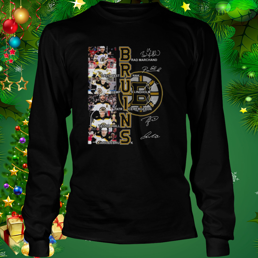 Boston bruins brad marchand david pastrnak signatures shirt