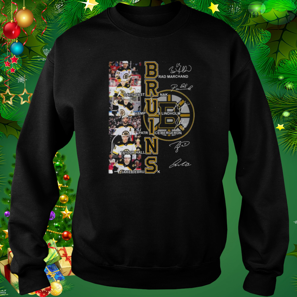 Boston Bruins Brad Marchand David Pastrnak Signatures shirt 4 Sweat tshirt