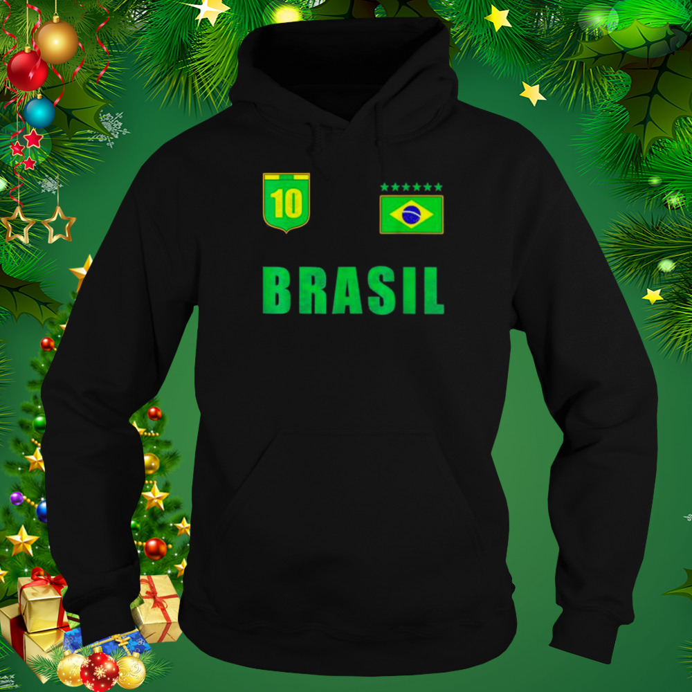 Brazil Jersey Number ten Brazilian Futebol Soccer Shirt 5 Hoodie tshirt