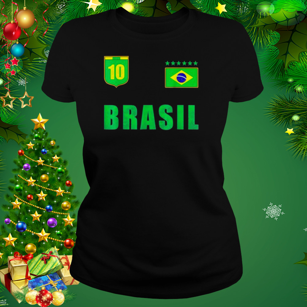 Brazil Jersey Number ten Brazilian Futebol Soccer Shirt 2 Women's tshirt
