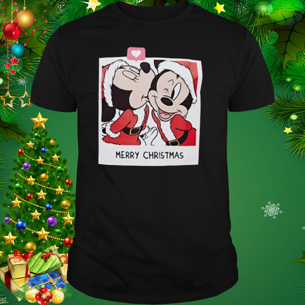 Cheap santa mickey mouse and minnie disney Christmas shirt 1 Unisex tshirt