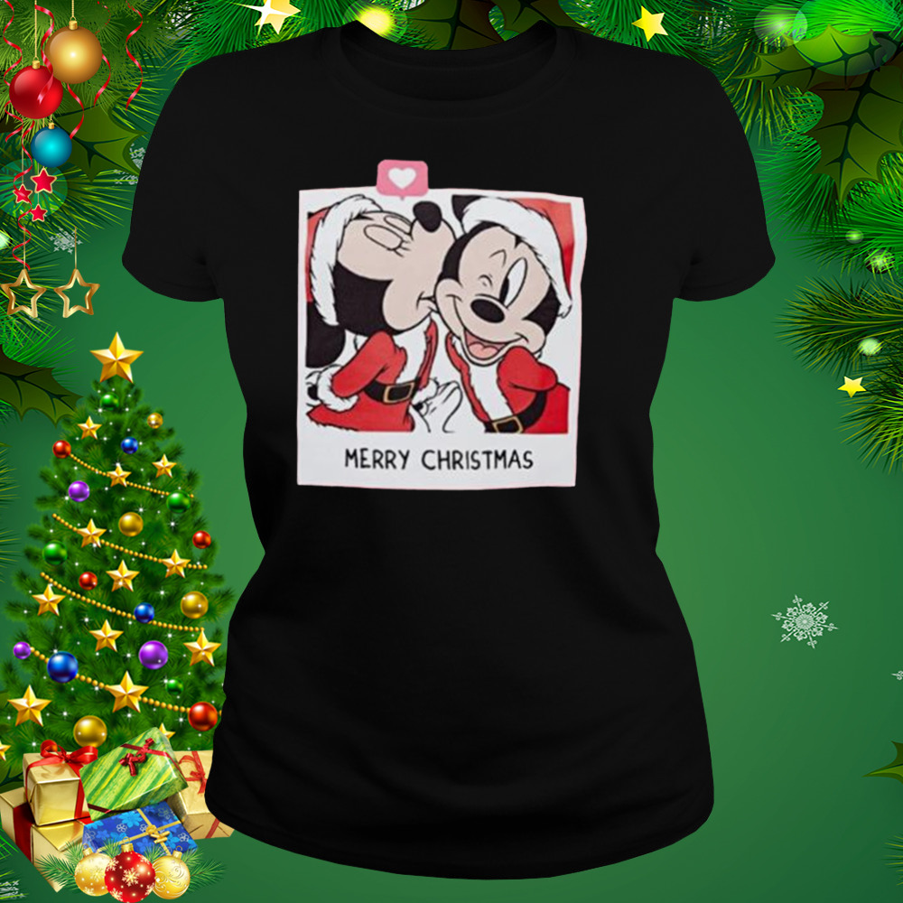 Cheap santa mickey mouse and minnie disney Christmas shirt 2 Women's tshirt