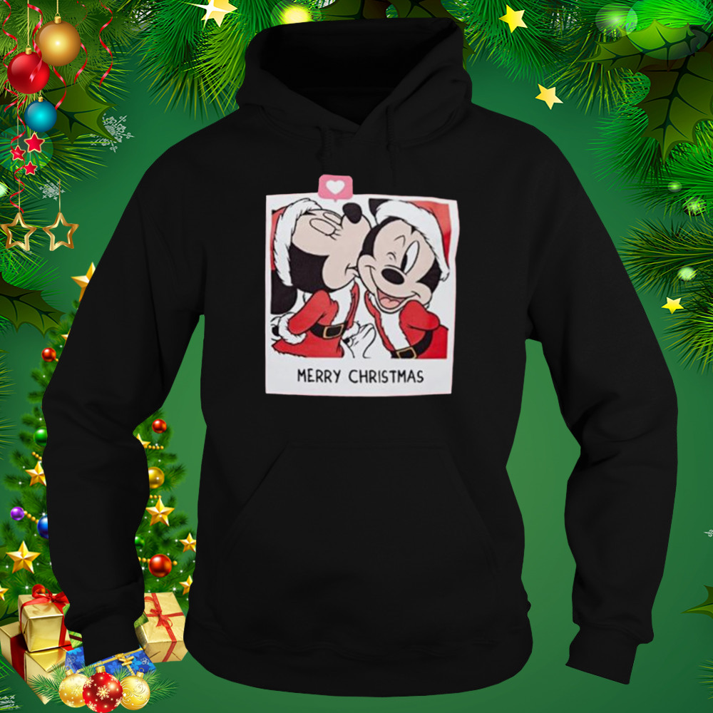 Cheap santa mickey mouse and minnie disney Christmas shirt 5 Hoodie tshirt