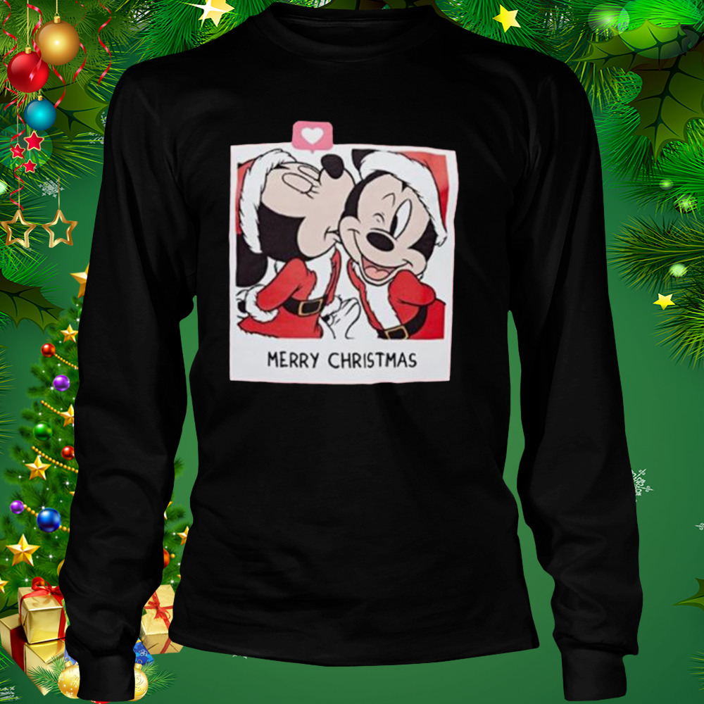 Cheap santa mickey mouse and minnie disney Christmas shirt 3 Longsleeve tshirt