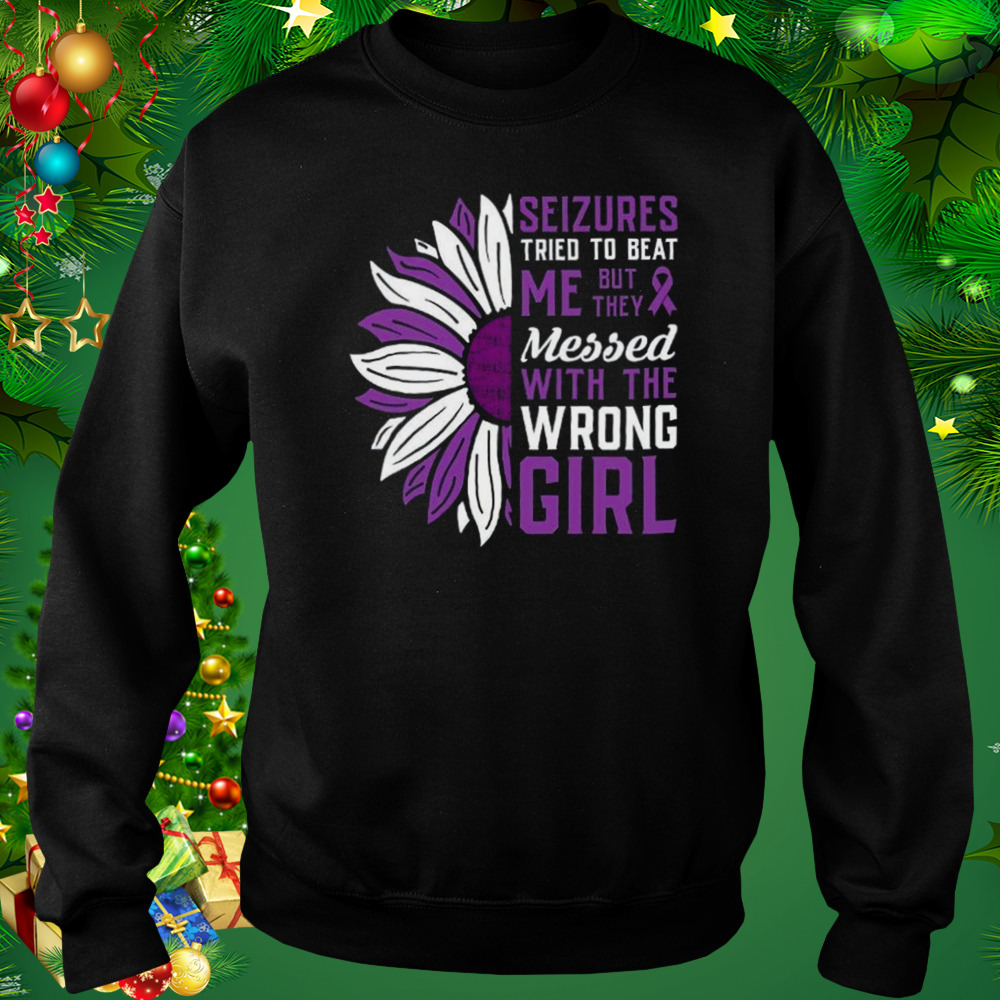 Epilepsy Awareness Purple Flower Shirt 4 Sweat tshirt
