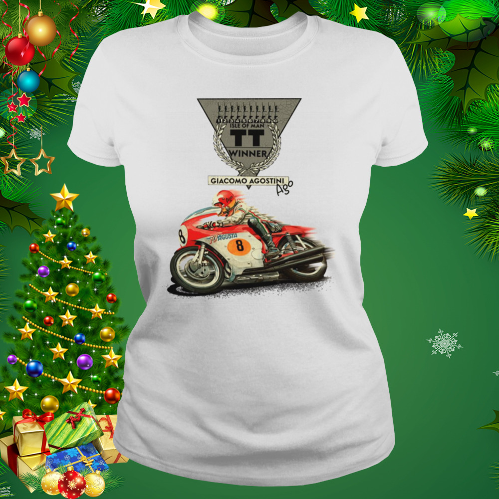 Legendary Motorcycle Racer Giacomo Agostini Ago Multiple Winner Isle Of Man Manx Grand Prix By Motor shirt 2 Women's shirt