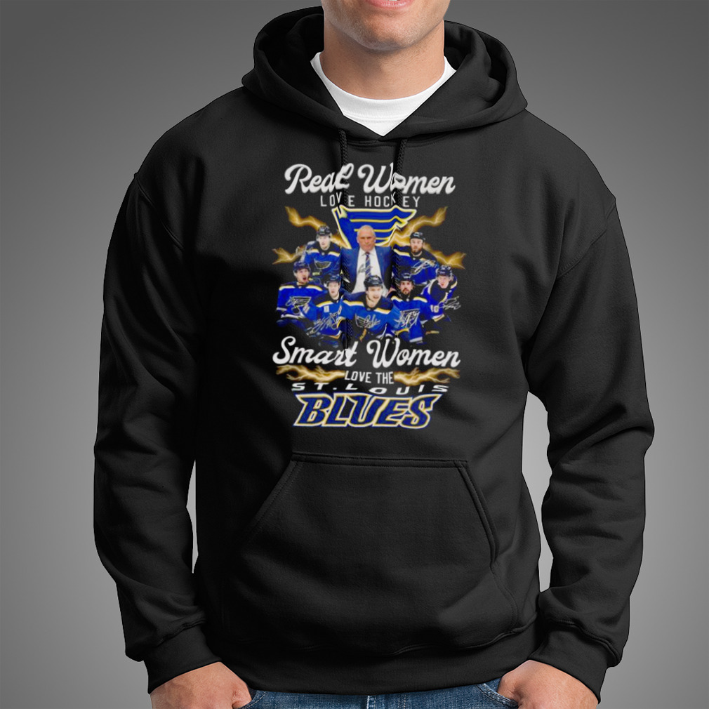 Real Women Love Hockey Smart Women Love The St Louis Blues Signatures shirt,  hoodie, sweater, long sleeve and tank top