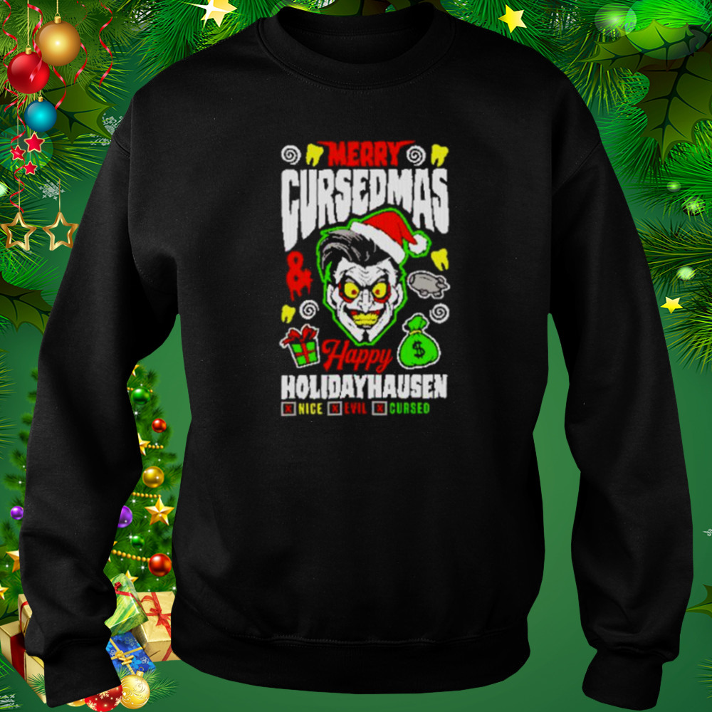 danhausen merry cursedmas happy holidayhausen shirt 4 Sweat tshirt