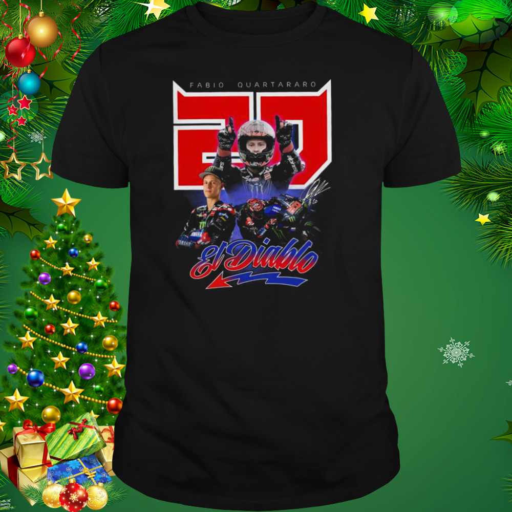 Fabio Quartararo El Diablo signatures shirt 1 Unisex tshirt