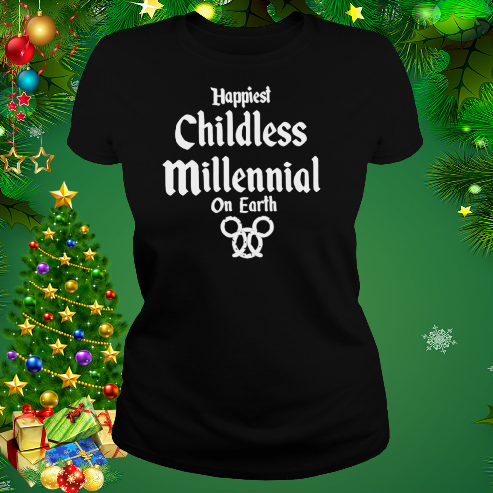 Happiest childless millennial on earth shirt 2 Women's tshirt