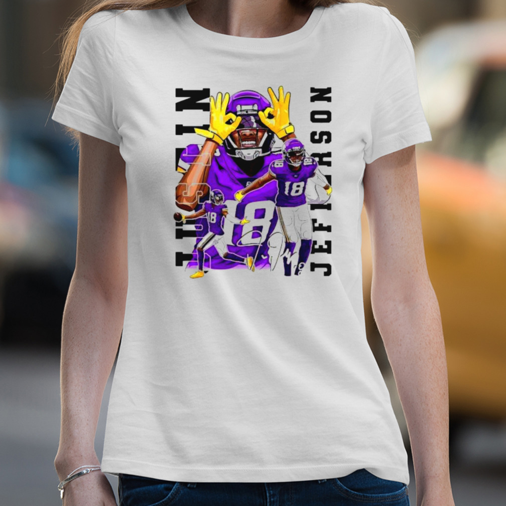 Justin Jefferson Griddy Shirt Womens Vikings Shirt Minnesota Vikings Gift -  Happy Place for Music Lovers