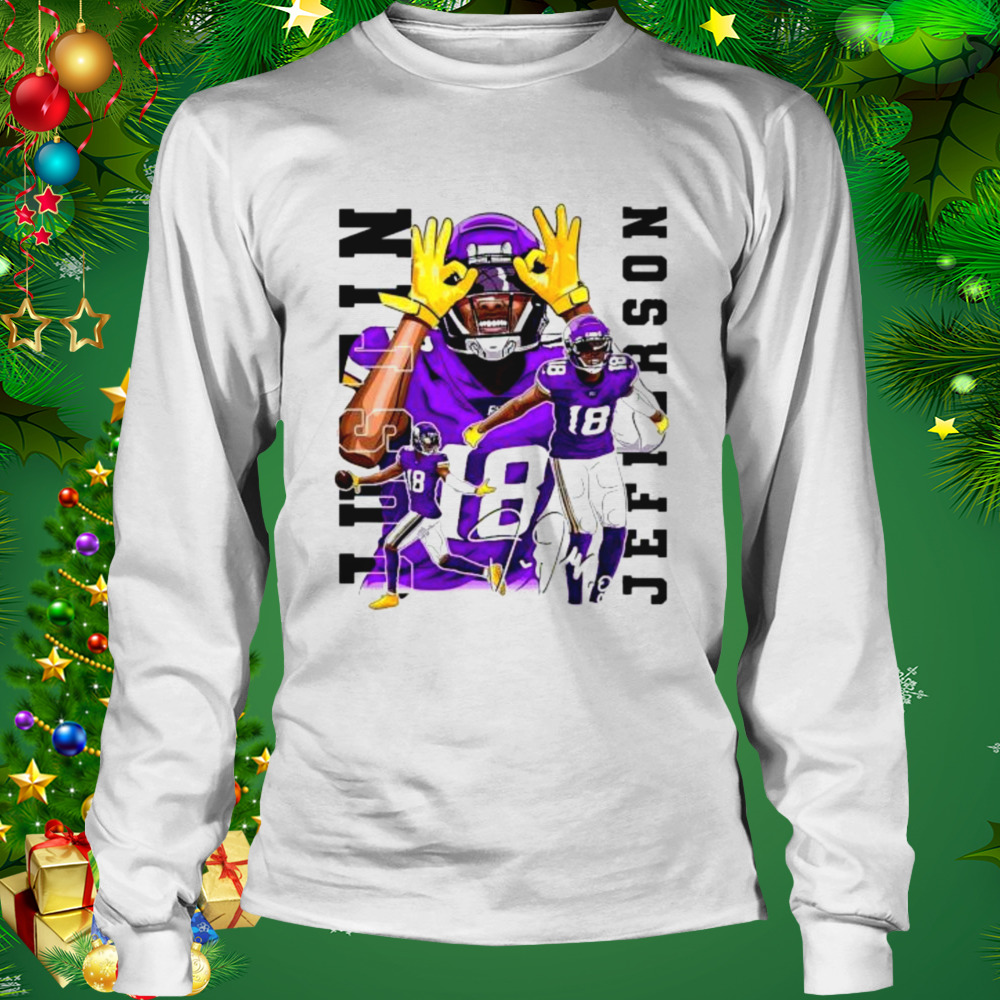 Justin Jefferson Griddy American Minnesota football MVP player vintage art  shirt, hoodie, sweater, long sleeve and tank top