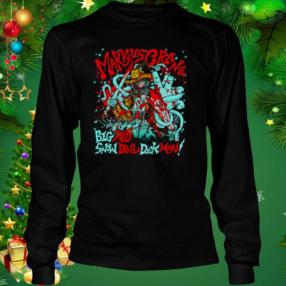 Markus crane big red snow devil dick man shirt 3 Longsleeve tshirt