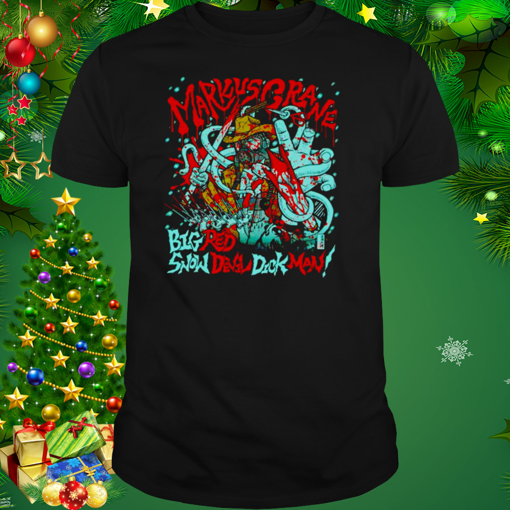 Markus crane big red snow devil dick man shirt 1 Unisex tshirt