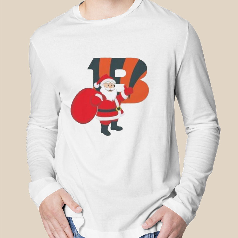 Cincinnati Bengals Santa Hat Christmas Light Shirt - Teespix