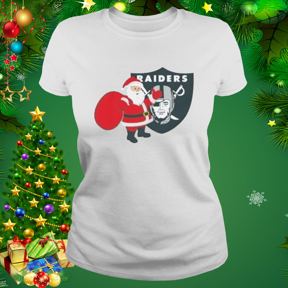 Oakland Raiders NFL Santa Claus Christmas Shirt