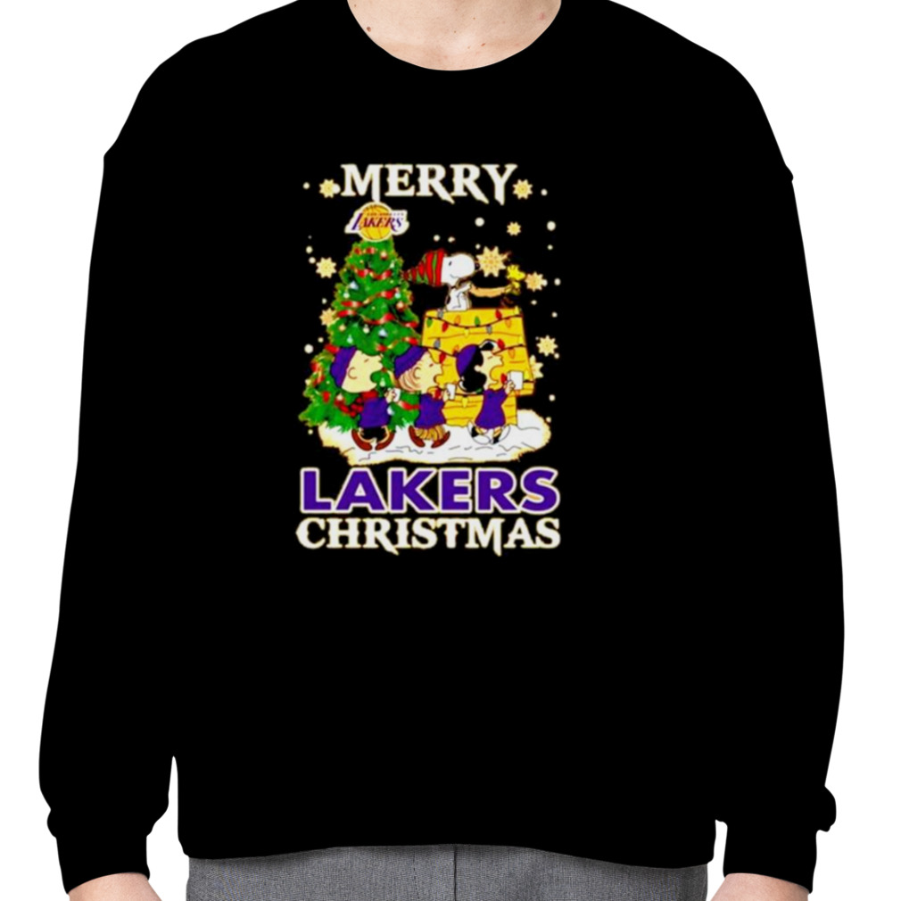 Snoopy and Friends Merry Los Angeles Lakers Christmas shirt