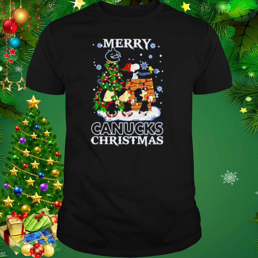 Snoopy And Friends Merry Vancouver Canucks Christmas Shirt