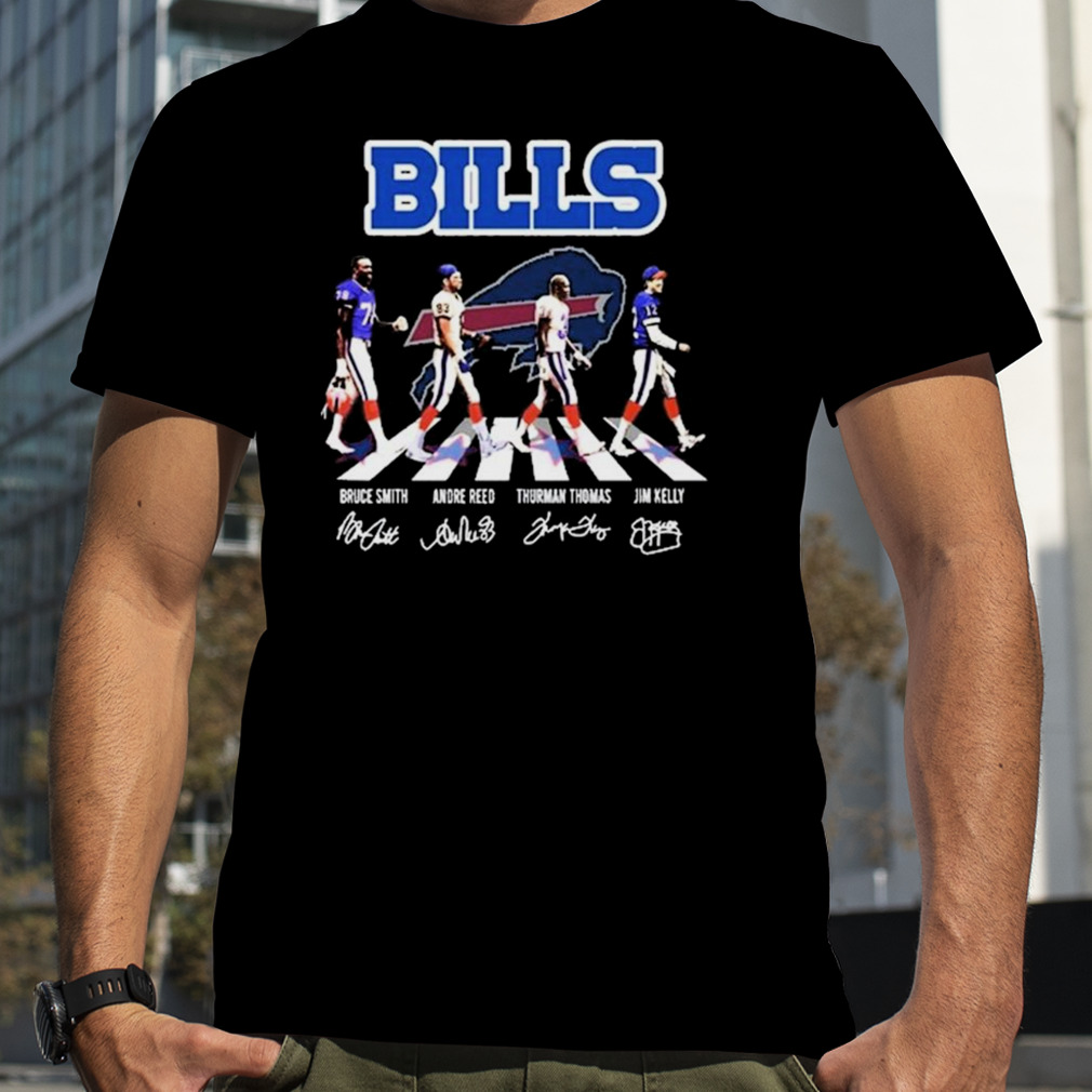 2022 The Buffalo Bills Bruce Smith Andre Reed Thurman Thomas Jim Kelly Abbey  road signatures shirt