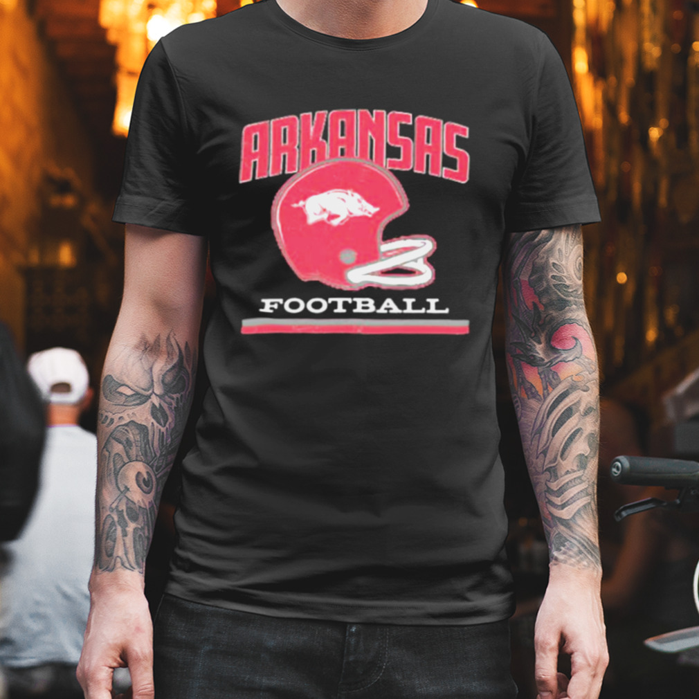 arkansas Razorbacks vintage football helmet shirt