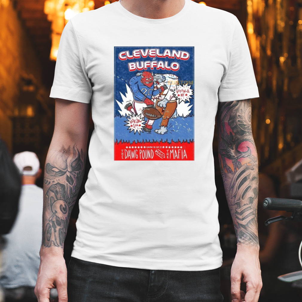 Cleveland Vs Buffalo 2022 The Dawg Pound Meets The Mafia Shirt