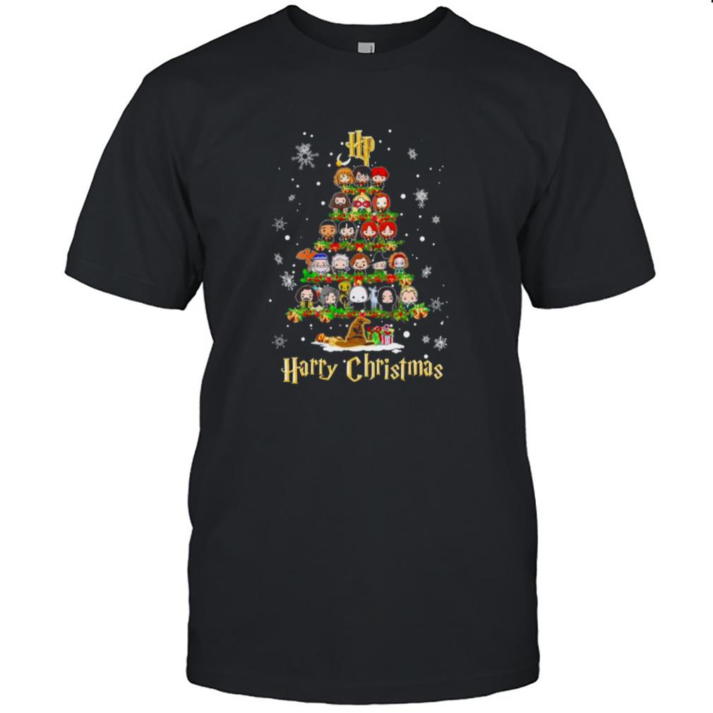 Harry Potter Characters Chibi Harry Christmas Tree shirt