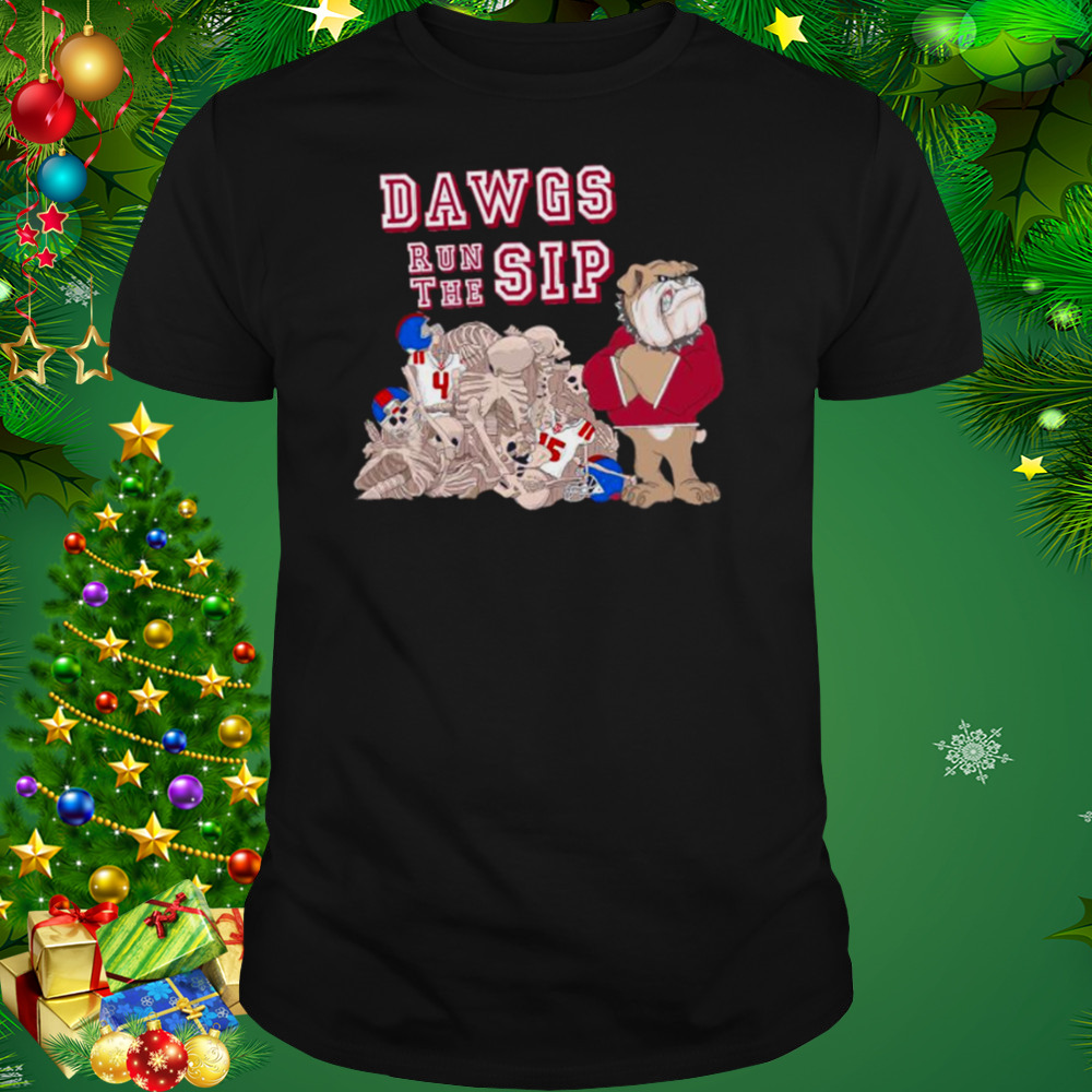 Nice dawgs run the sip Georgia Bulldogs shirt 1 Unisex tshirt
