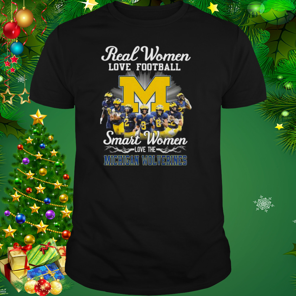 Real Women love football smart Women love the Michigan Wolverines team signatures shirt 1 Unisex tshirt