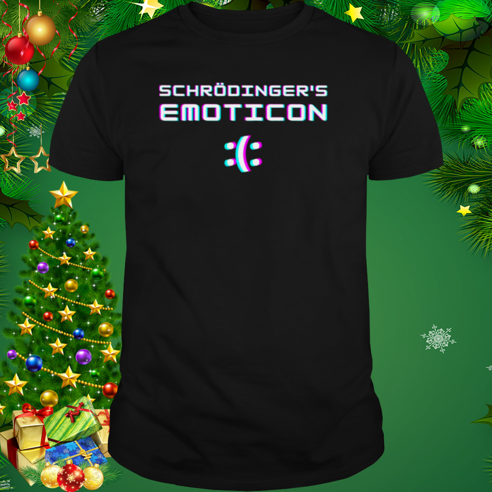 Schrödinger’s Emoji Smiley Glitch shirt 1 Unisex tshirt