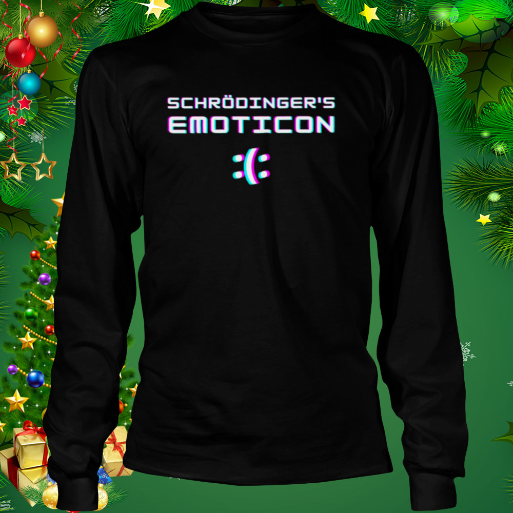 Schrödinger’s Emoji Smiley Glitch shirt 3 Longsleeve tshirt