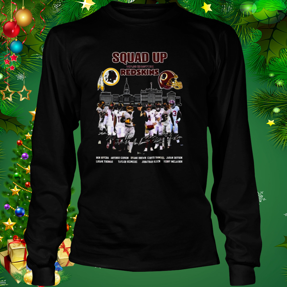 Squad Up Washington Redskins Signatures Shirt 3 Longsleeve tshirt
