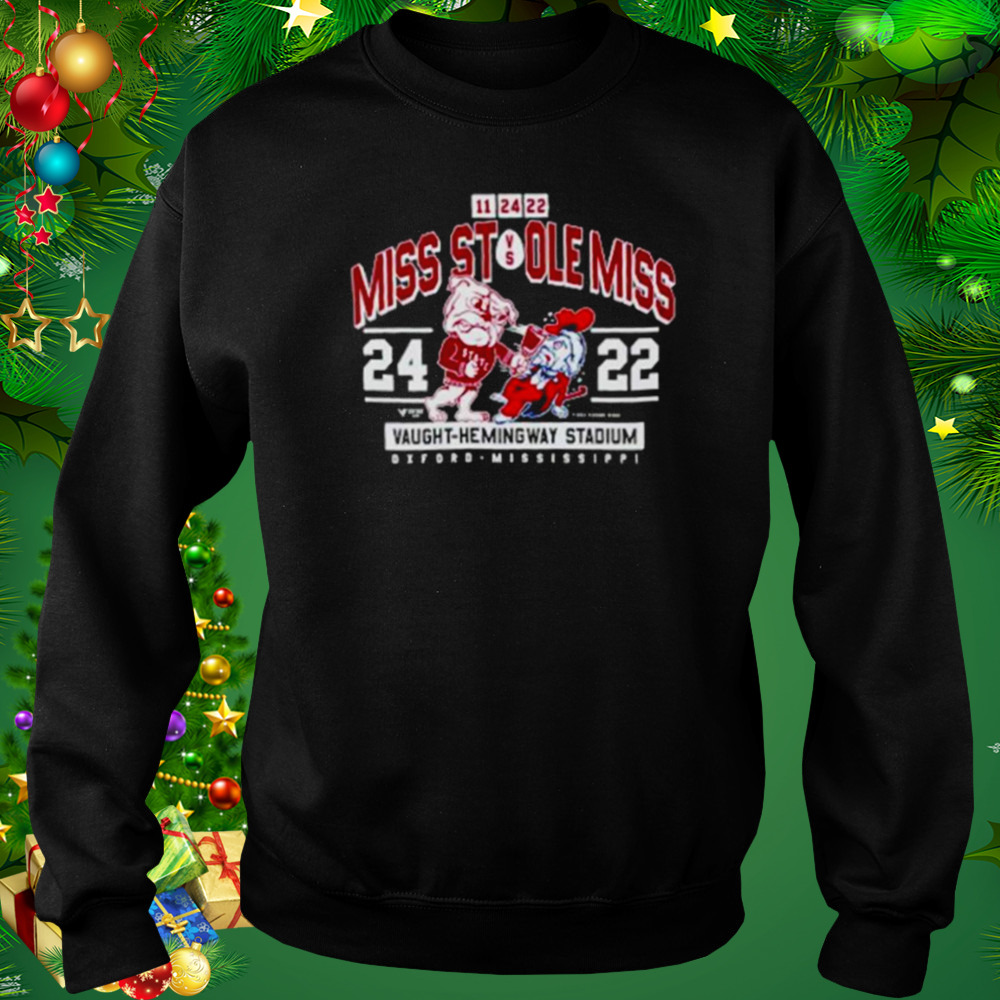 mississippi State Bulldogs vs Ole Miss Rebels Vaught Hemingway stadium 2022 shirt 4 Sweat tshirt