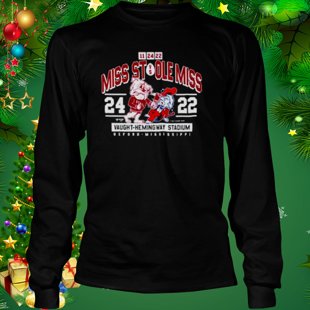 mississippi State Bulldogs vs Ole Miss Rebels Vaught Hemingway stadium 2022 shirt 3 Longsleeve tshirt