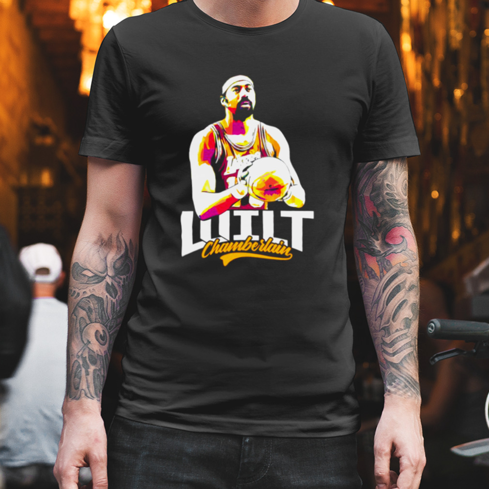 Geometric Design Wilt Chamberlain Basketball Fun shirt