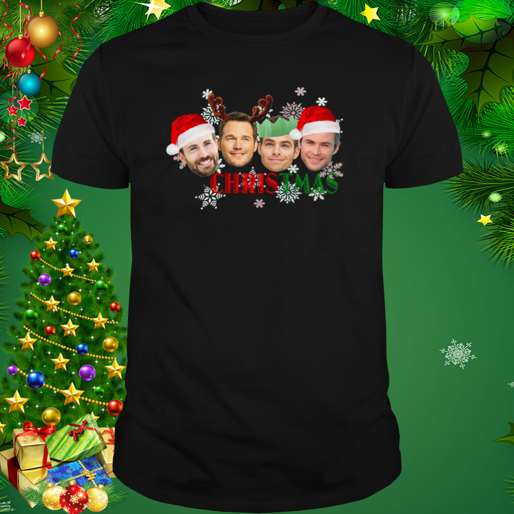 Its Christmas Marvel Christ Evan Chris Hemsworth Chris Pratt shirt