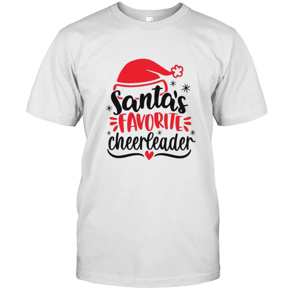 Santas Favorite Cheerleader Christmas Cheerleader Shirt