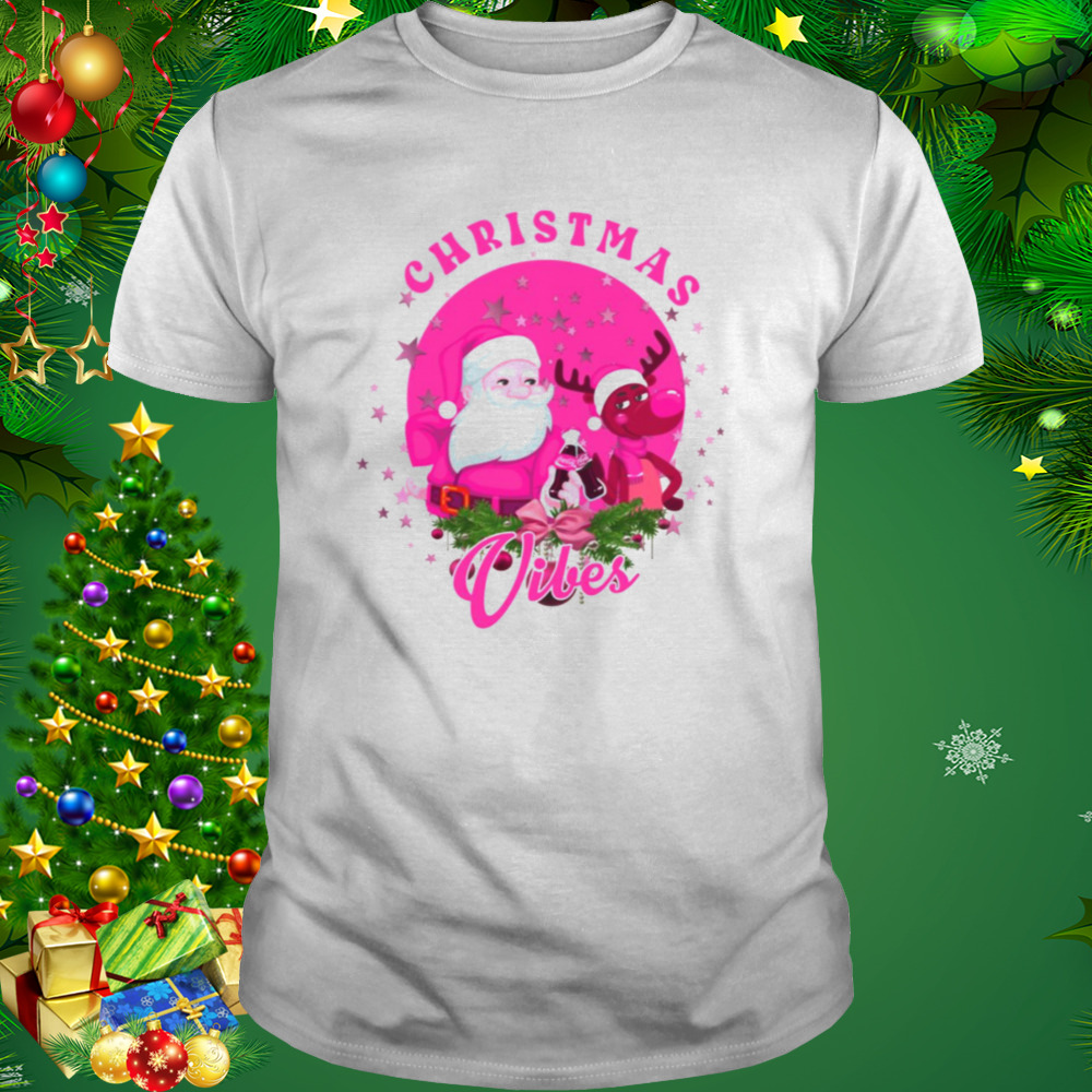 Vintage Santa Christmas Pink Vibes shirt