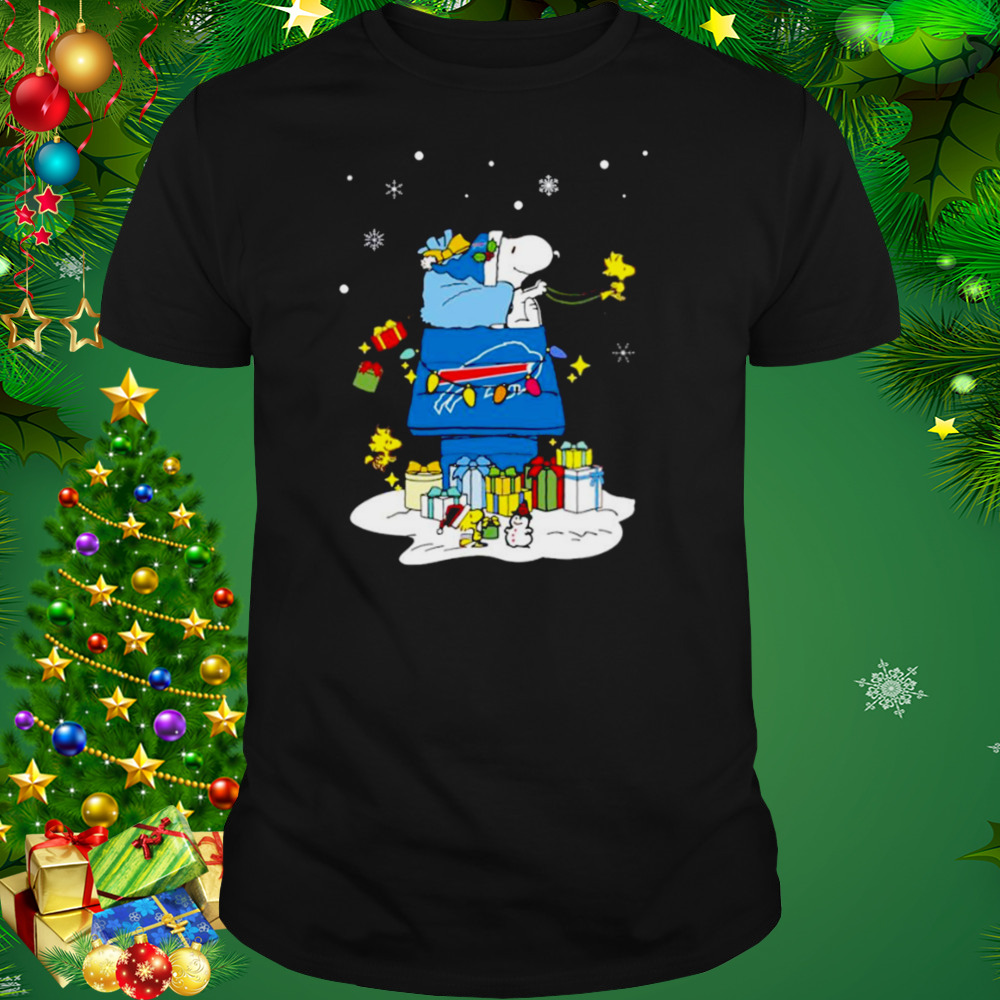 Buffalo Bills Santa Snoopy Wish You A Merry Christmas Shirt