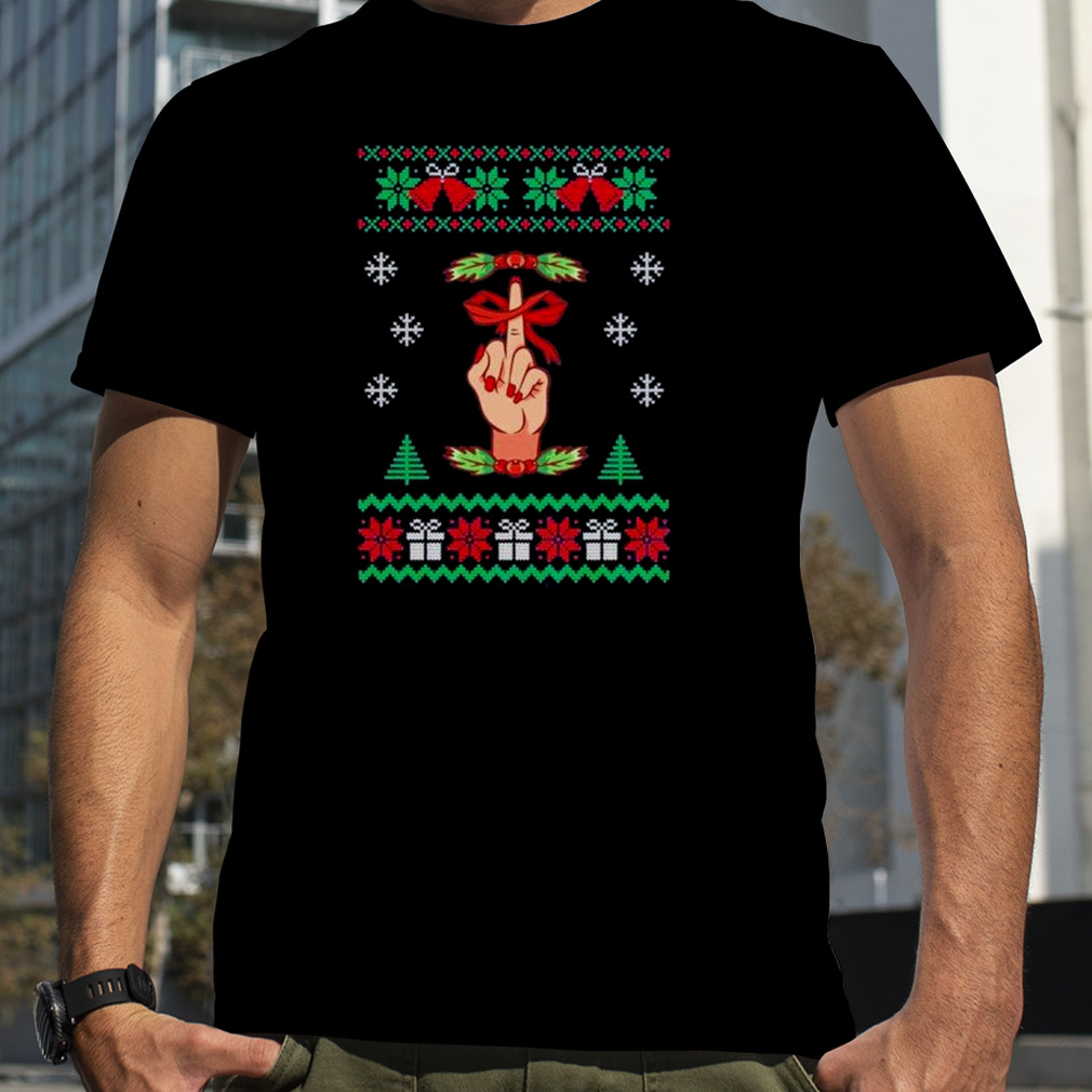Santa Middle Finger Fuck Tree Christmas 2022 shirt