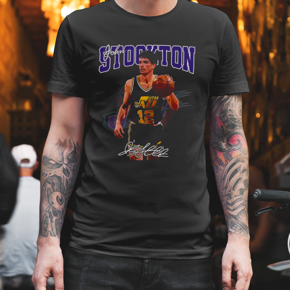 Basketball Signature John Stockton Legend signatures shirt