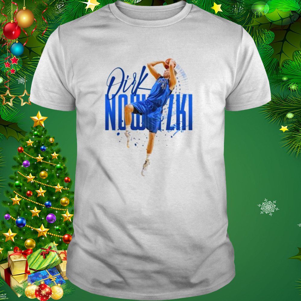 Blue design dirk nowitzki basketball shirt