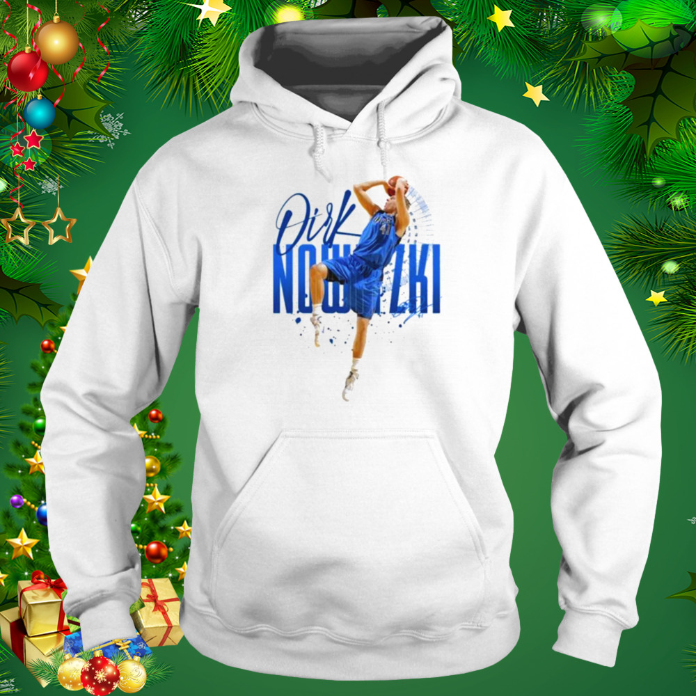 Blue design dirk nowitzki basketball shirt 4 Hoodie shirt